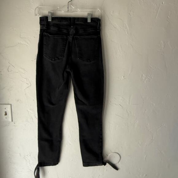 Abercrombie & Fitch Black Jeans‎ 27 High Rise Super Skinny Ankle Tie Hem Stretch - Picture 6 of 10